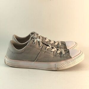 Converse all star lo womens shoes lace up sneakers gray white pink size 7